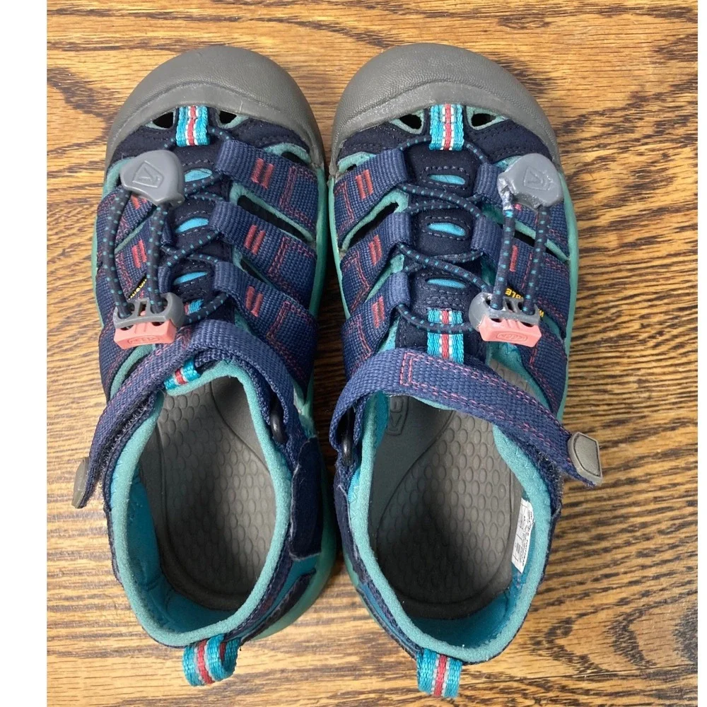 KEEN Newport H2 Kids Navy Blue Pink Green Sport Sandals Size 13 US 1012296